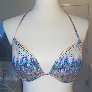 Victoria’s Secret 34C push-up bikini top multicolor